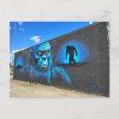 Toller Sasquatch in Blau Postkarte (Vorderseite)