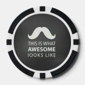 Toller Schnurrbart Pokerchips (Vorderseite)