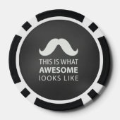 Toller Schnurrbart Pokerchips (Rückseite)
