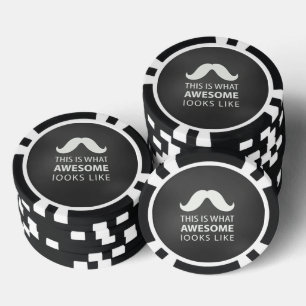 Toller Schnurrbart Pokerchips