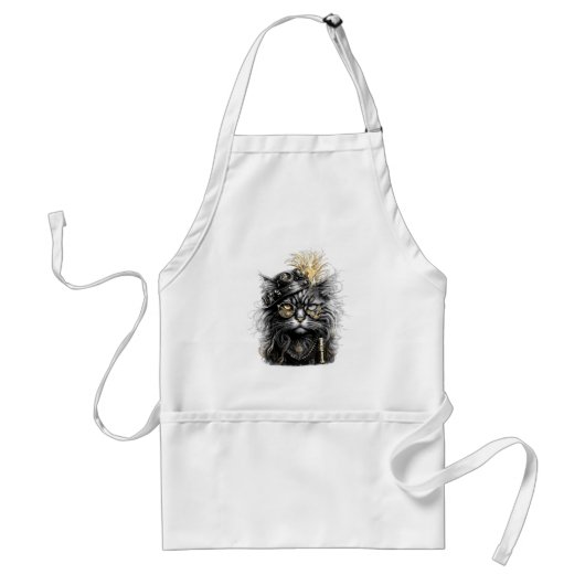 Toller Steampunk-Kater Schürze (Vorne)