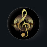 Toller Ton - Gold Button<br><div class="desc">Originelle Vektorkunst einer Musiknote.</div>
