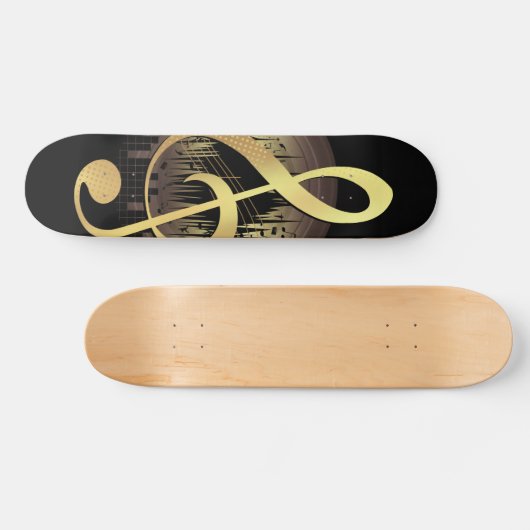 Toller Ton - Gold Skateboard (Horizontal)