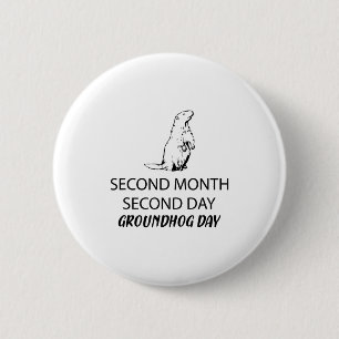 Toller und lustiger glücklicher Groundhog-Tag für Button
