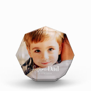 Toller Vater seit 20XX Modernes Einfach Elegant Fotoblock