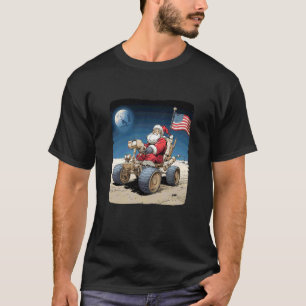Toller Weltraum-Weihnachtsmann mit Mond-Fahrzeug f T-Shirt