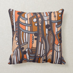 Tolles abstraktes Earthtones Kissen