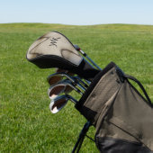 Tolles abstraktes Monogramm hinterlässt einen blei Golf Headcover (In SItu)