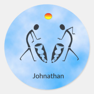 Tolles afrikanisches Trommeln iPhone / iPad-Hülle Runder Aufkleber