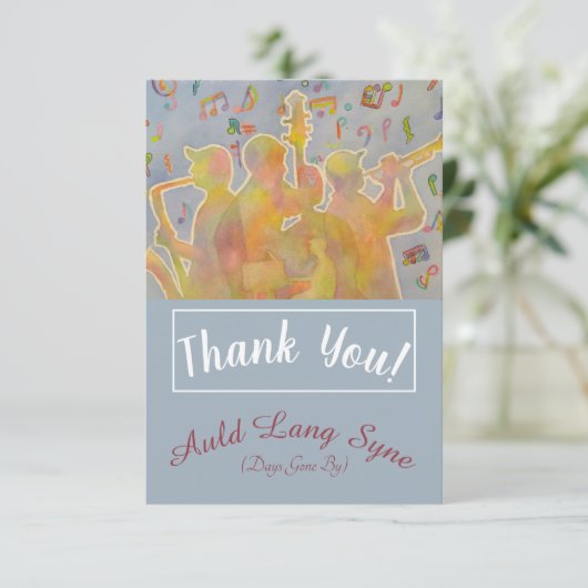 Tolles Band Dankeskarte (Stehend Vorderseite)