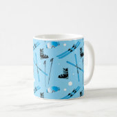 Tolles Blaues Skifahren Kaffeetasse (VorderseiteRechts)