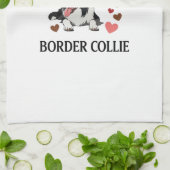 Tolles Border Collie Hund Herz_1 Geschirrtuch (Gefaltet)
