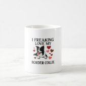 Tolles Border Collie Hund Herz_1 Kaffeetasse (Mittel)