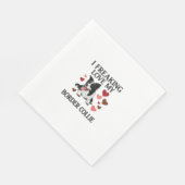 Tolles Border Collie Hund Herz_1 Serviette (Ecke)