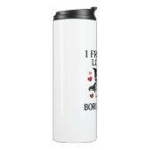 Tolles Border Collie Hund Herz_1 Thermosbecher (Nach links gedreht)