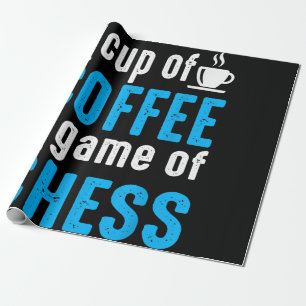 Tolles Brettspiel - Ein Becher Kaffee Schach Geschenkpapier