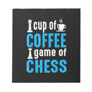 Tolles Brettspiel - Ein Becher Kaffee Schach Notizblock