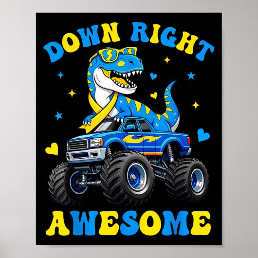Tolles Dino World Down-Syndrom-Tag Poster (Vorne)