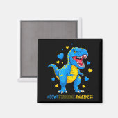Tolles Down-Syndrom-Dinosaurier Magnet (Vorderseite/Rückseite)