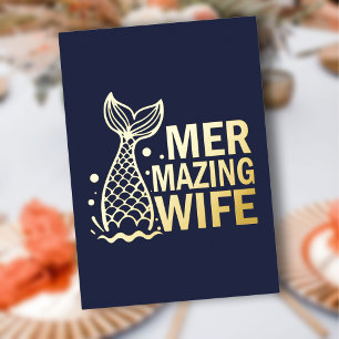 Tolles Ehejubiläum in Navyblau und Gold Folieneinladung
