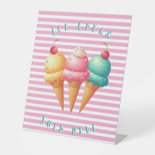 Tolles Eiscreme Sockelschild (Vorderseite)