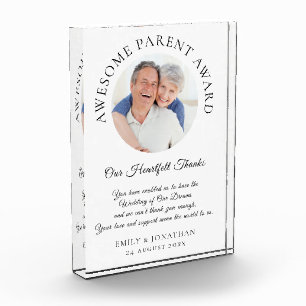 Tolles Eltern-Dankeschön von frisch Vermählten zur Fotoblock