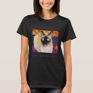 Tolles Gemälde Nur meine Katze zu beobachten macht T-Shirt