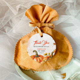 Tolles Gold Orange Watercolor Rundpumpen Geschenkanhänger