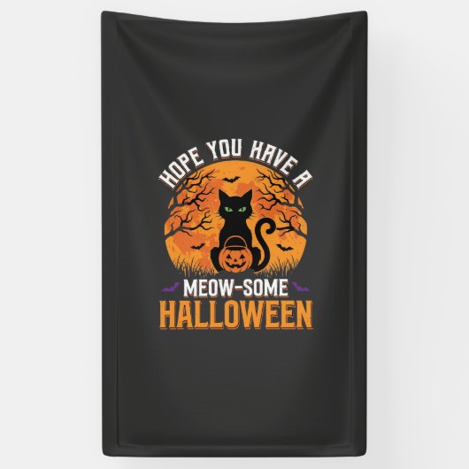 Tolles Halloween-Schwarze Katze Banner (Vertikal)