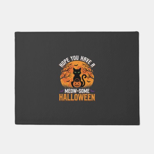 Tolles Halloween-Schwarzes-Katze Fußmatte (Vorderseite)