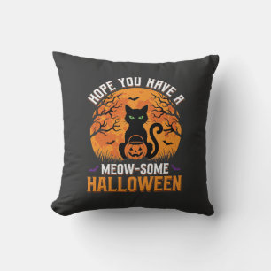Tolles Halloween-Schwarzes-Katze Kissen