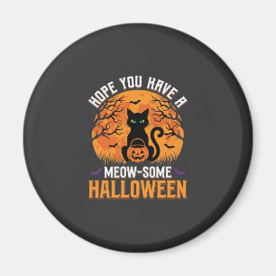 Tolles Halloween-Schwarzes-Katze Magnet