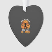 Tolles Halloween-Schwarzes-Katze Ornament (Vorderseite)