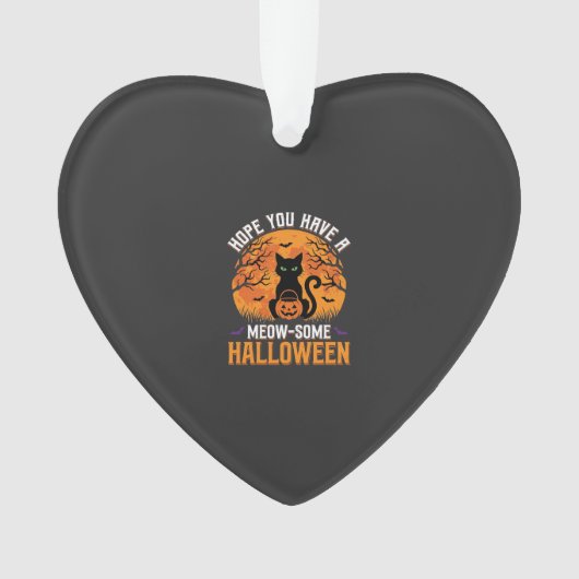 Tolles Halloween-Schwarzes-Katze Ornament (Vorderseite)