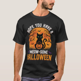 Tolles Halloween-Schwarzes-Katze T-Shirt