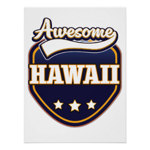 Tolles Hawaii-Sportlogo Poster