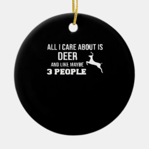 Tolles Hirschliebhaber-Minimal-Retro-Ornament Keramik Ornament