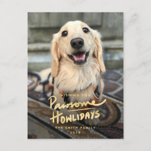 Tolles Howlidays-Lustiges-Hunde-Wortspiel-Foto-Fei Feiertagspostkarte