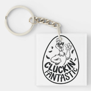 Tolles Hühner-Themen-Humorvolles Design Schlüsselanhänger
