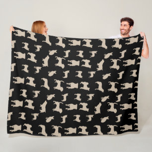 Tolles Hundemuster Fleecedecke