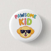 Tolles Kinder-Cute-Hund-Design-Geschenk Button (Vorderseite)
