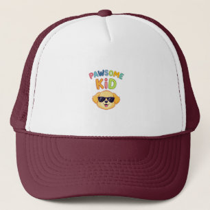 Tolles Kinder T-Shirt mit Hund für Jungen und Mädc Truckerkappe