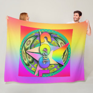 Tolles, kühles Regenbogenmuster Fleecedecke
