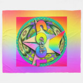 Tolles, kühles Regenbogenmuster Fleecedecke (Vorderseite (Horizontal))