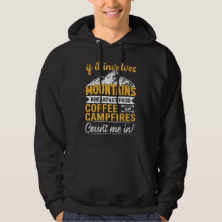 Tolles Lagerfeuer-Camping und Berge Hoodie