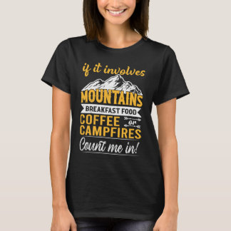 Tolles Lagerfeuer-Camping und Berge T-Shirt
