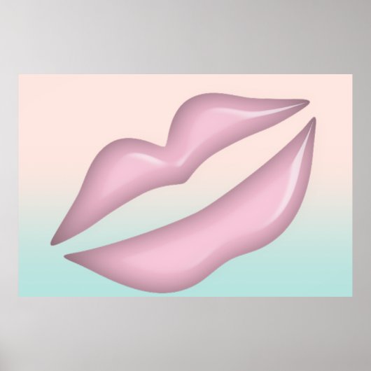 Tolles Lippen, Kiss Poster (Vorne)