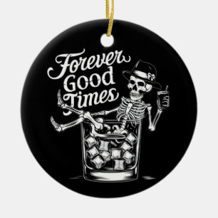 Tolles lustiges Halloween-Schädel-Motiv Keramik Ornament