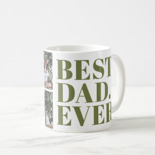 Tolles modernes Bestes-Vater-Geschenk mit 3 Fotos Kaffeetasse