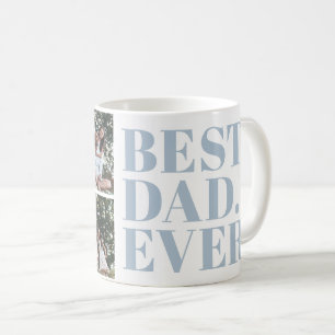 Tolles modernes Bestes-Vater-Geschenk mit 3 Fotos Kaffeetasse